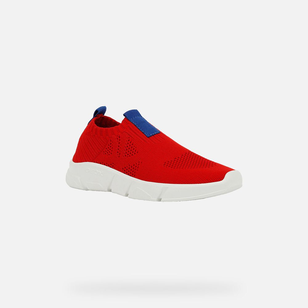 Geox Sneakers Red/White Aril - Geox Boys Shoes - ZBMSIL524